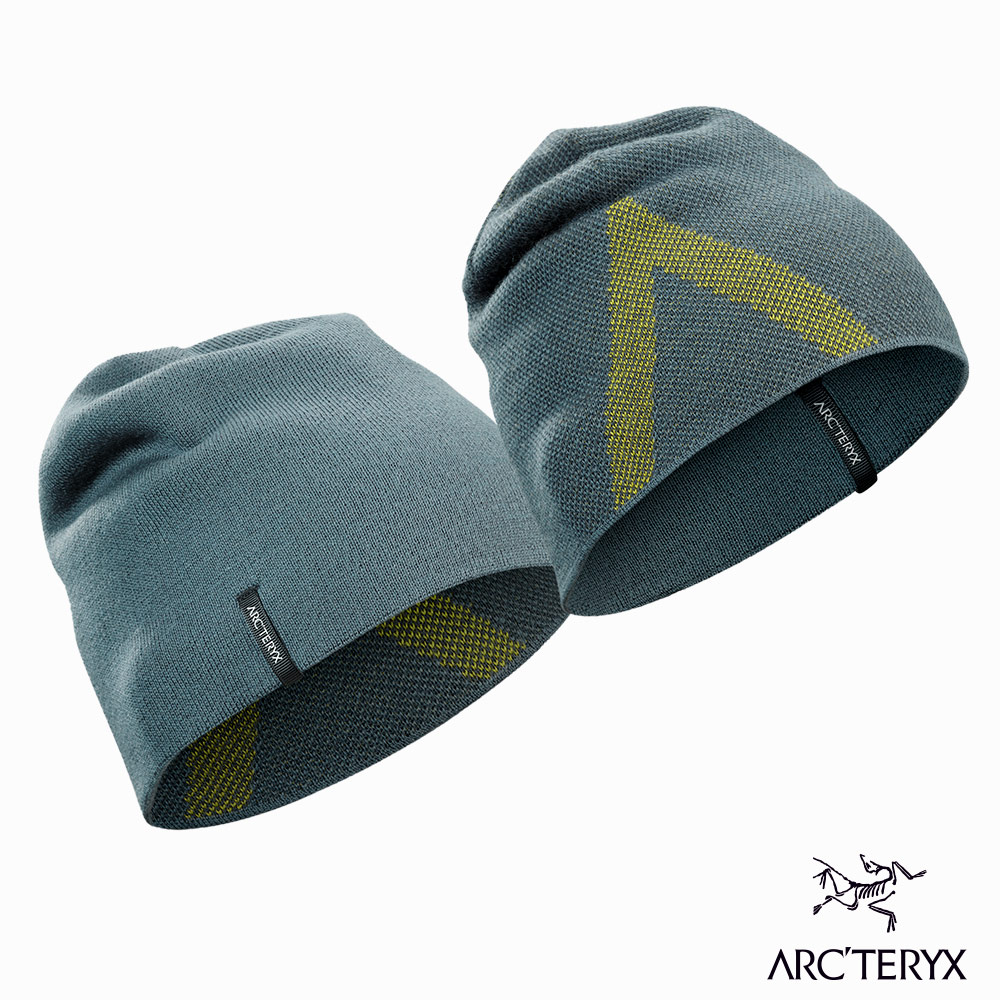 Arcteryx Crest 保暖針織毛帽 獵戶綠/沼澤黃