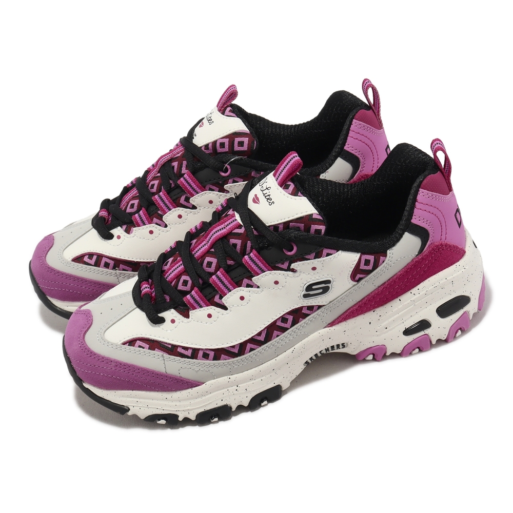 Skechers x Diane von Furstenberg 休閒鞋 D Lites 女鞋 粉紅 白 聯名款 150162WBPK