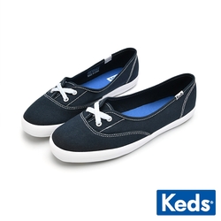 KEDS THE MINI 經典綁帶娃娃鞋-深藍 9232W113471