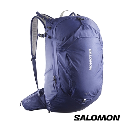 官方直營 Salomon TRAILBLAZER 30 多功能背包 蝴蝶藍/魅灰