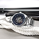 TOMMY HILFIGER / 機械錶 自動上鍊 漸層透視 鏤空錶盤 不鏽鋼手錶-藍色/44mm product thumbnail 1