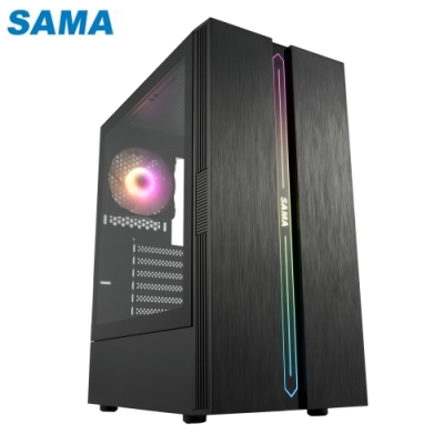 SAMA 先馬 SA2107(B) 復仇戰神 無孔玻璃透側 ARGB 電腦機殼 電腦主機