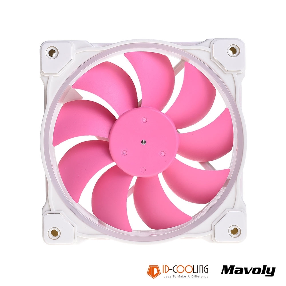 ID-COOLING 粉紅限定款一體式水冷 ZF-12025-PINK 幻彩ARGB散熱風扇