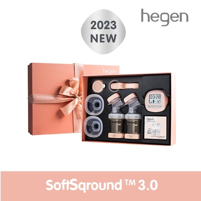 【Hegen】 PCTOTM EBP 舒芙蕾多功能雙邊電動擠乳禮盒| SoftSqroundTM3.0系列 學飲杯/擠乳器/吸乳器/奶瓶/兒童水瓶/FDA食品接觸認證