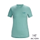 Arcteryx 始祖鳥 女 24系列 LOGO 有機棉 短袖 休閒Tee 粒子綠 product thumbnail 2