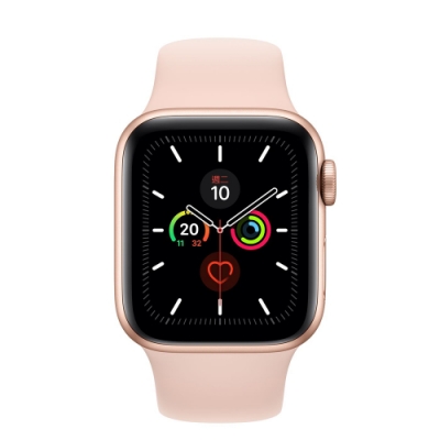 Apple Watch S5 GPS版 44mm金色鋁錶殼配粉沙色運動錶帶MWVE2TA