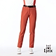 【Lynx Golf】女款日本進口布料彈性舒適素面脇邊剪裁造型窄管長褲-橘色 product thumbnail 2