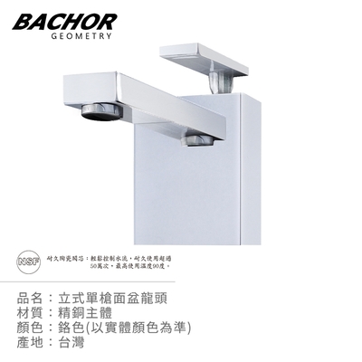 BACHOR 立式單槍面盆龍頭鉻色Y6101-010-無安裝