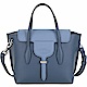 TOD’S New Joy Bag T釦撞色牛皮手提肩背包(灰藍色系) product thumbnail 1