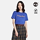 Timberland 女款亮藍色LOGO短袖T恤|A6HPHG58 product thumbnail 1