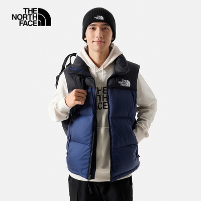 The North Face M 1996 RETRO NUPTSE VEST男羽絨背心-黑藍-NF0A3JQQ92A