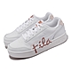 Fila 休閒鞋 Court LUX Premium 白 粉紅 男女鞋 小白鞋 皮革 草寫 微厚底 斐樂 4C304X116 product thumbnail 1