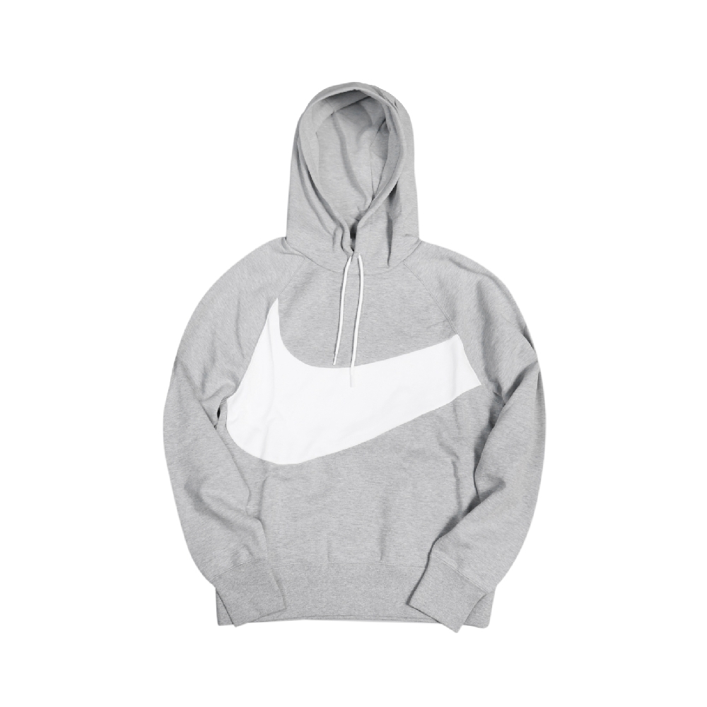 Nike 帽T Pullover Hoodie 男款 NSW 運動休閒 保暖 大勾勾 連帽 灰 白 DD8223-063