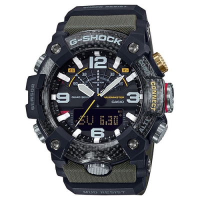 g-shock 碳纖維核心防護四重感應器設計藍芽錶-(gg-b100-1a3)綠/53.1mm