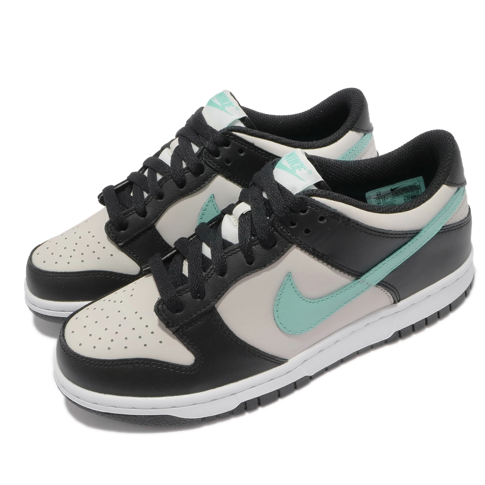 Nike 休閒鞋 Dunk Low GS 運動 女鞋 經典款 皮革 球鞋 穿搭 大童 黑 綠 CW1590-003