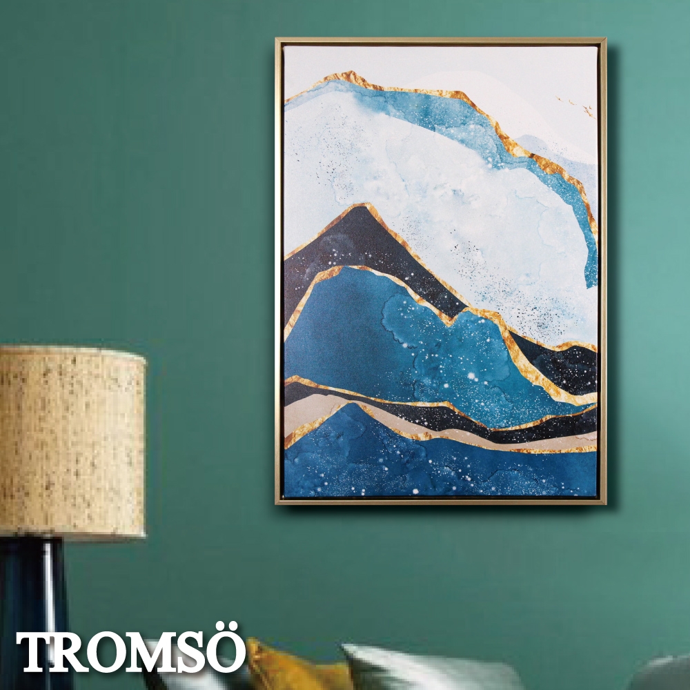 TROMSO 北歐時代風尚有框畫-湛藍金山WA162