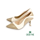 GREEN PINE時髦撞色細手工羊皮高跟鞋可可X米(00289337) product thumbnail 1