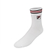 Fila 襪子 Crew Socks 男女款 白 黑紅線 基本款 單雙入 台灣製 長襪 中筒襪 SCU7003RD product thumbnail 1