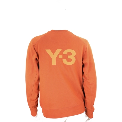 Y-3 背面啞光字母標誌棉質橘棕色運動衫 大學T(男款)
