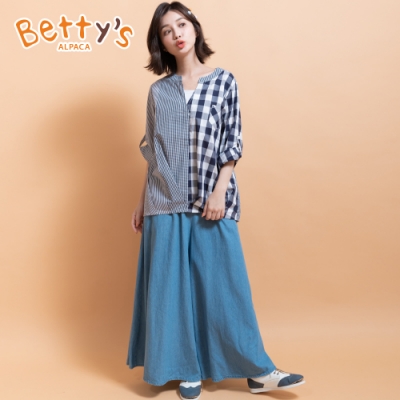 betty’s貝蒂思　鬆緊腰圍牛仔褲裙(淺藍)