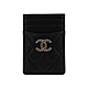 Chanel 簍空金雙C粒紋牛皮卡夾(AP3404-黑) product thumbnail 1