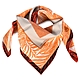 HERMES Cavalier en Formes 馬術幾何版畫方形絲巾-磚橘色/鮮橙色 product thumbnail 1