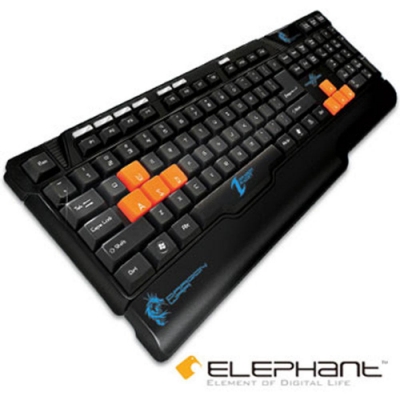 ELEPHANT龍戰系列  雷達電競多媒體鍵盤(GK003)
