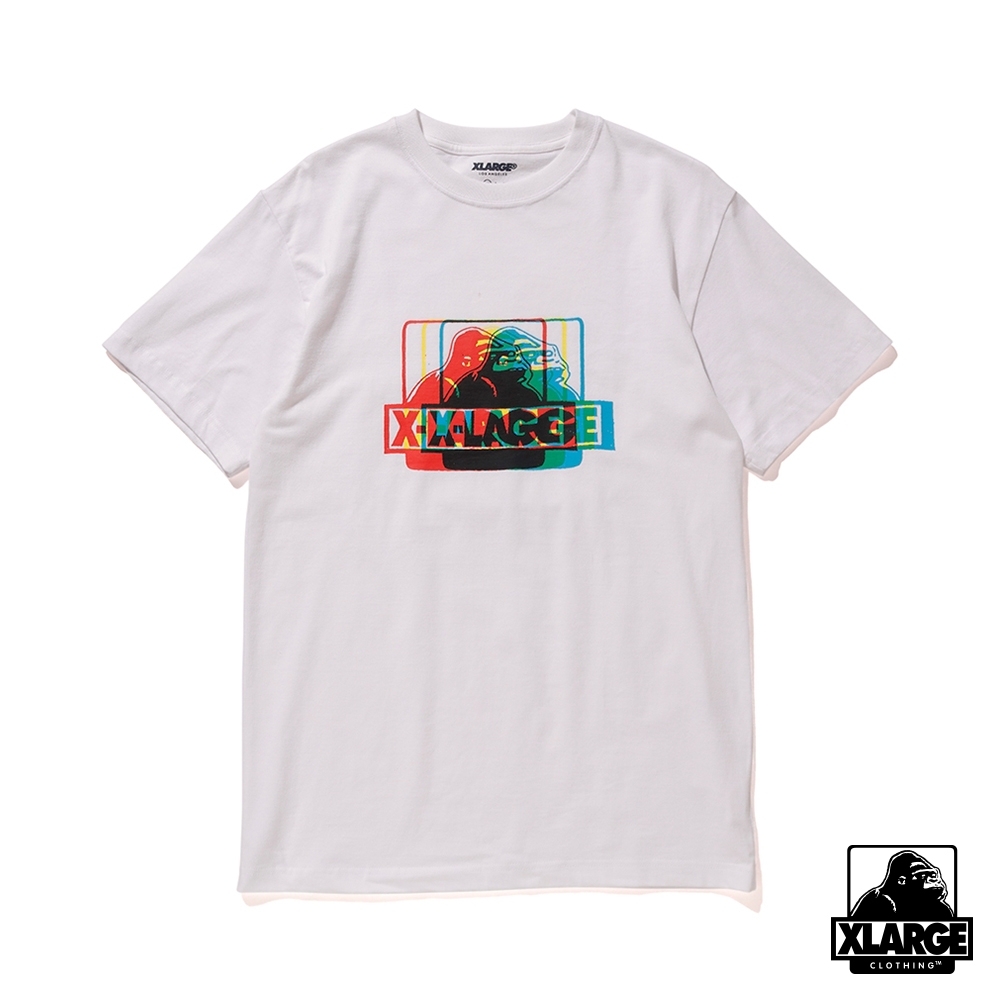 XLARGE S/S TEE RGB LOGO短袖T恤-白