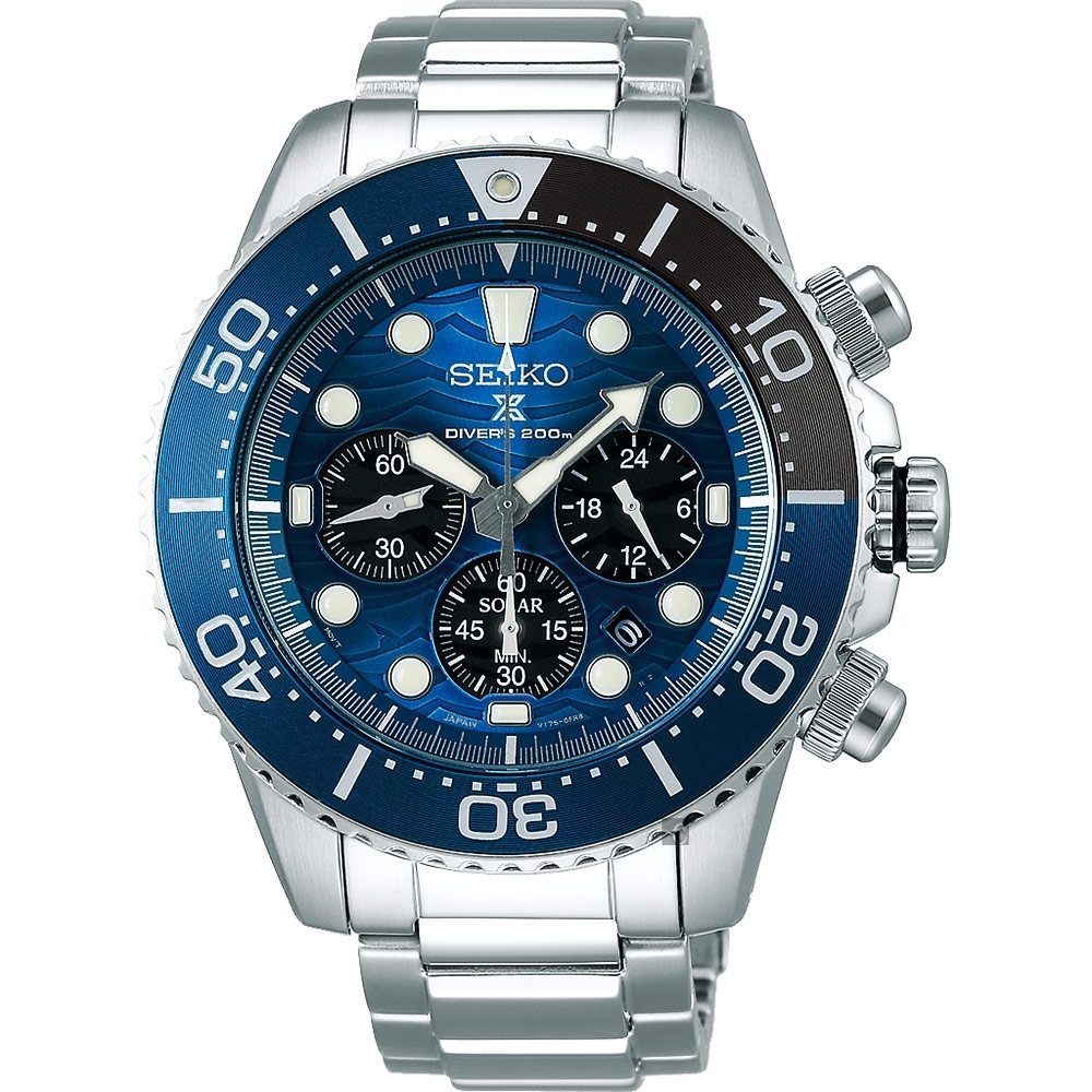 SEIKO 精工 PROSPEX 愛海洋 特別版大白鯊太陽能計時錶(SSC741P1)