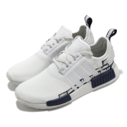 adidas 休閒鞋 NMD R1 襪套式 男女鞋 愛迪達 三葉草 Boost 緩震 情侶鞋 白 黑 FX6795