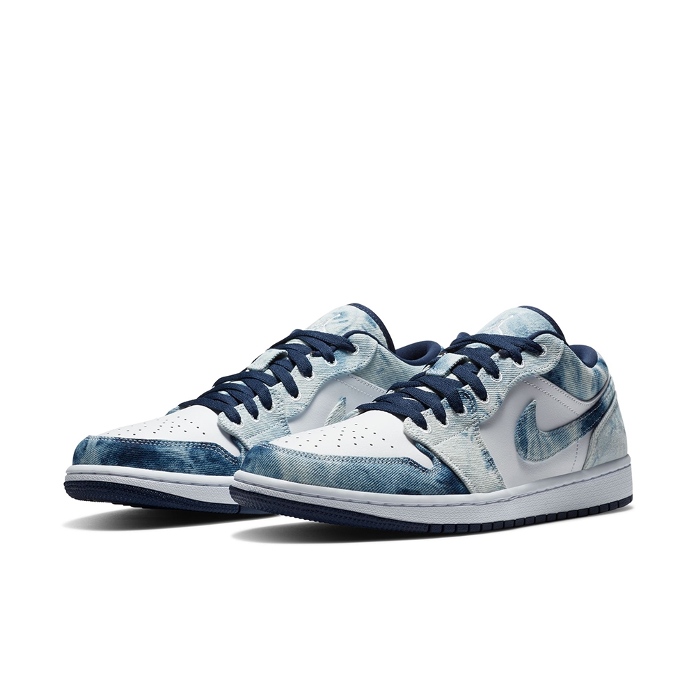 NIKE 休閒鞋 男鞋 運動鞋 AJ 喬丹 AIR JORDAN 1 LOW SE 藍白 CZ8455-100