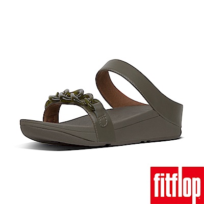 FitFlop FINO 雙帶涼鞋灰綠色