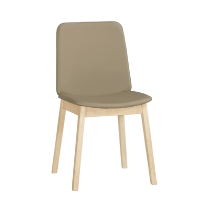 文創集 克米莉棉麻布&皮革實木餐椅(二色可選)-47.5x56.5x80.5cm免組