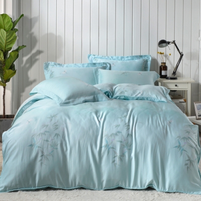 Betrise蔓芷-綠 特大-頂級植萃系列 300支紗100%天絲四件式兩用被床包組