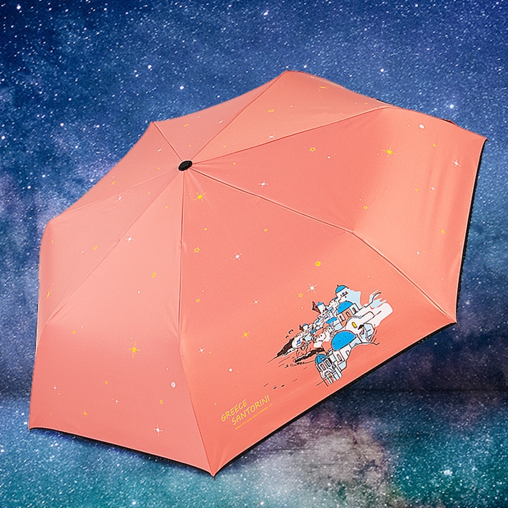【雙龍牌】希臘降溫13度黑膠自動傘自動開收傘晴雨傘B6290NF-櫻花粉
