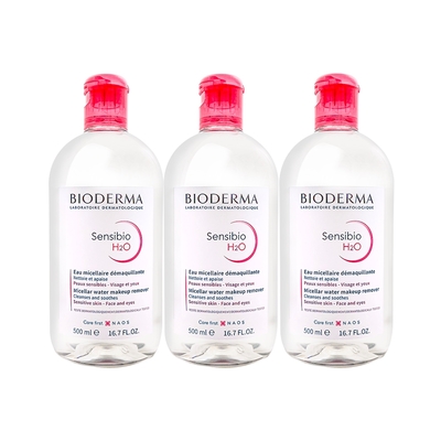 Bioderma 貝膚黛瑪 舒敏高效潔膚液500ml 3入組