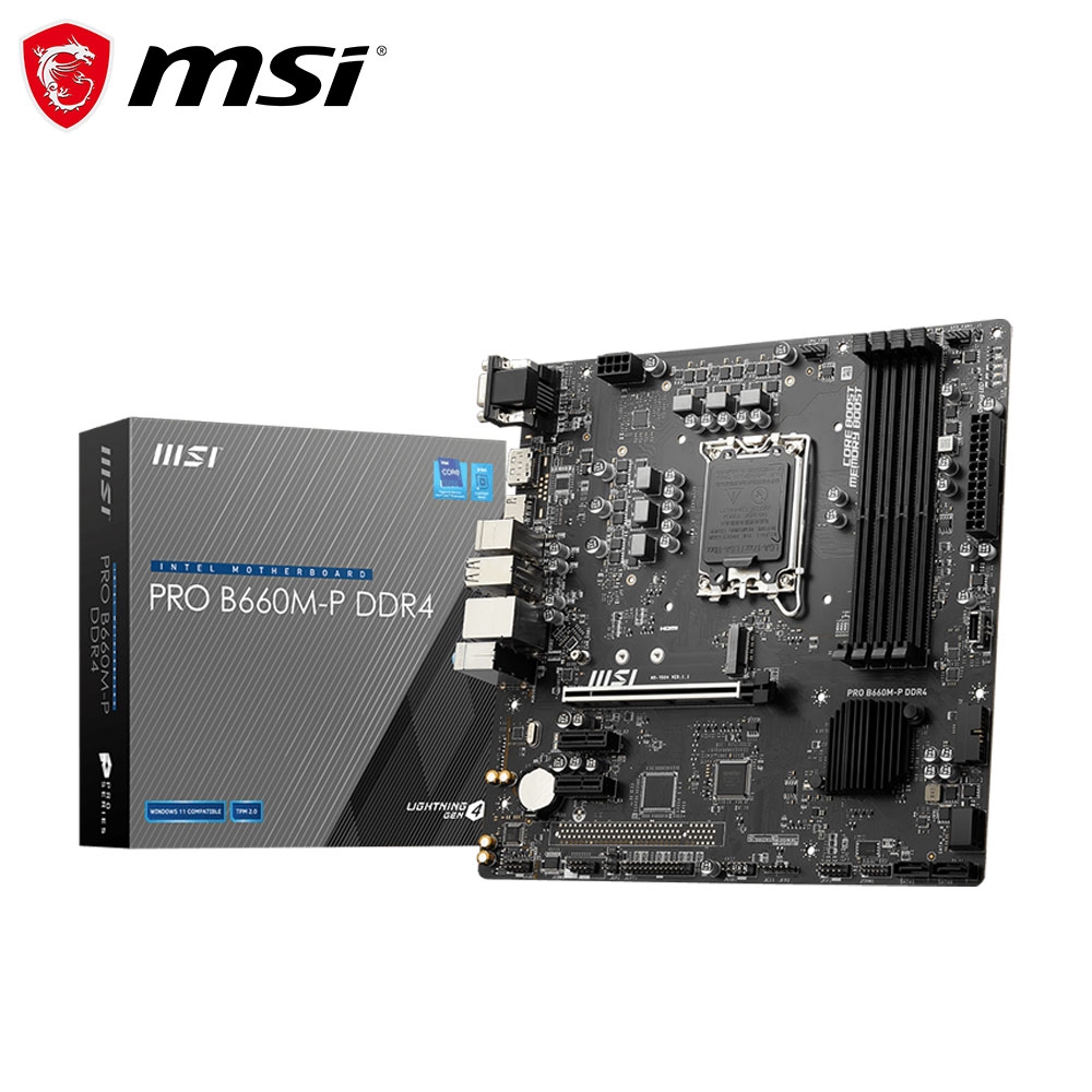 微星MSI PRO B660M-P DDR4 INTEL 主機板| 微星主機板(INTEL腳位