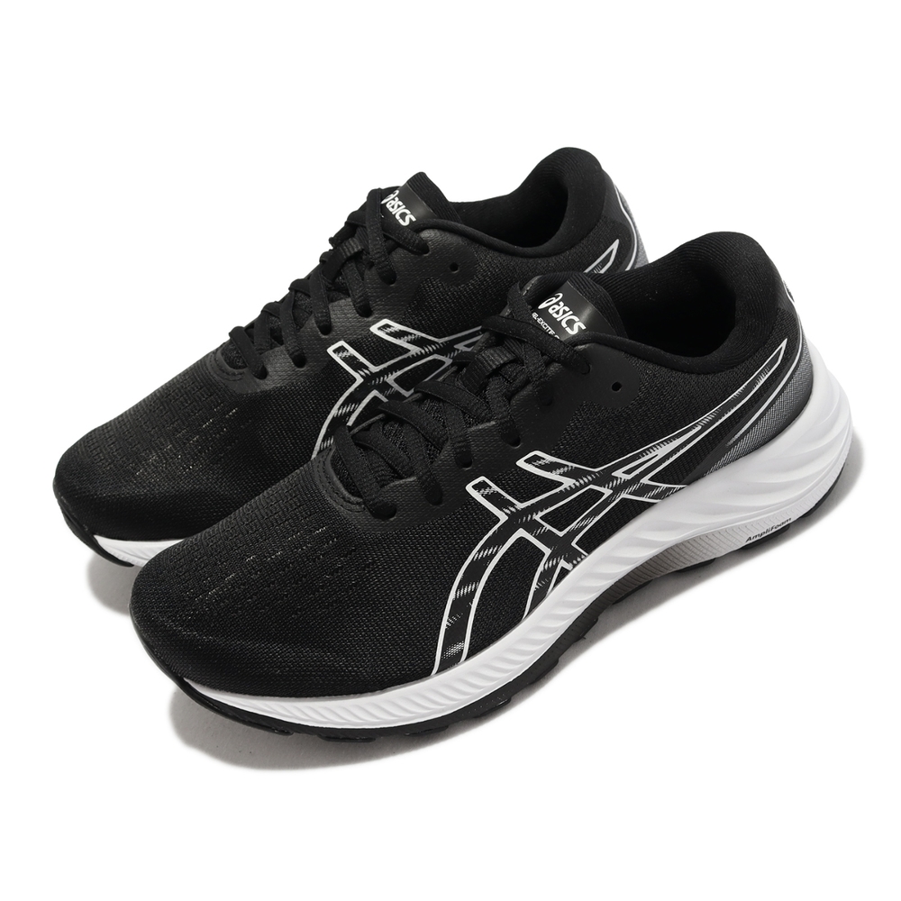 Asics 慢跑鞋 GEL Excite 9 D 女鞋 黑 寬楦 路跑 休閒 針織 入門款 運動鞋 1012B183002