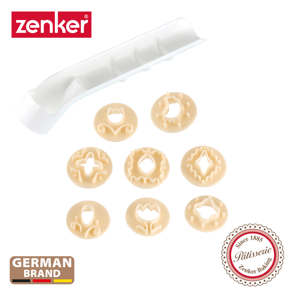 德國Zenker 翻糖造型壓模八件組（三色隨機）