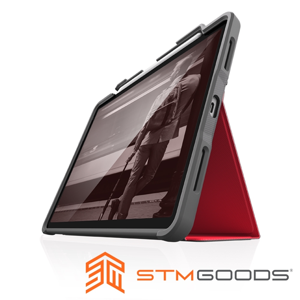 澳洲 STM Rugged Case Plus for iPad Pro 12.9吋 (第四代) 強固軍規防摔平板保護殼 - 紅