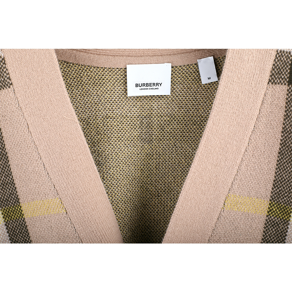 BURBERRY 格紋羊毛混紡喀什米爾開襟針織衫外套(男/女可穿) | 精品服飾 