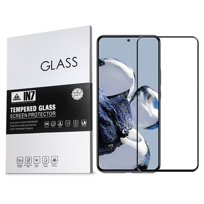 IN7 小米 12T/12T Pro (6.67吋) 高清高透光2.5D滿版9H鋼化玻璃保護貼-黑色