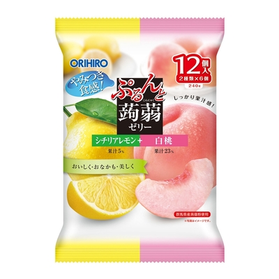 Orihiro 蒟蒻果凍-檸檬味白桃味240g