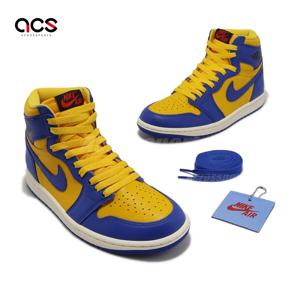 Nike Wmns Air Jordan 1 Retro HI OG 女鞋藍黃Reverse Laney FD2596