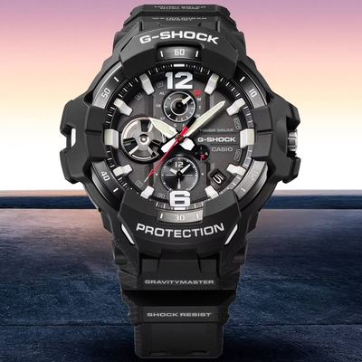 CASIO 卡西歐 G-SHOCK 藍牙連線x太陽能 飛行腕錶 禮物推薦 畢業禮物 54.7mm / GR-B300-1A