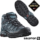 索羅門 SALOMON 男 X Ultra Pioneer Mid GTX 防水透氣耐磨中筒登山鞋_黑/藍/灰 product thumbnail 1