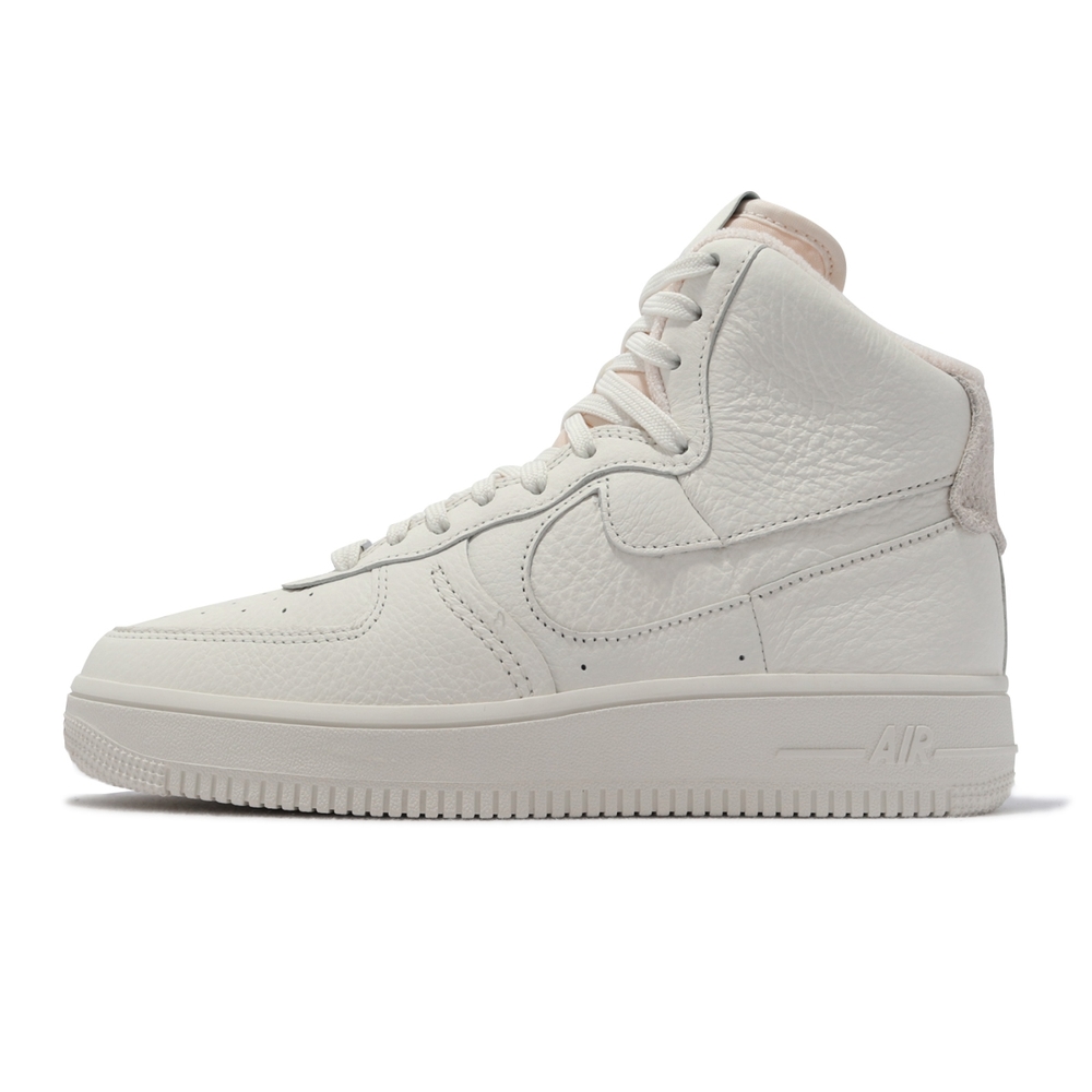 Nike 休閒鞋AF1 Sculpt 高筒運動女鞋經典款厚底增高皮革質感球鞋穿搭米