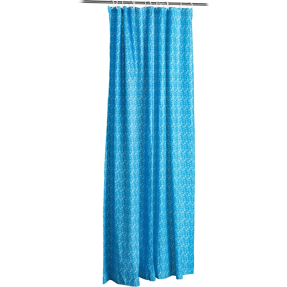 《Premier》防水浴簾(藍格紋180cm)
