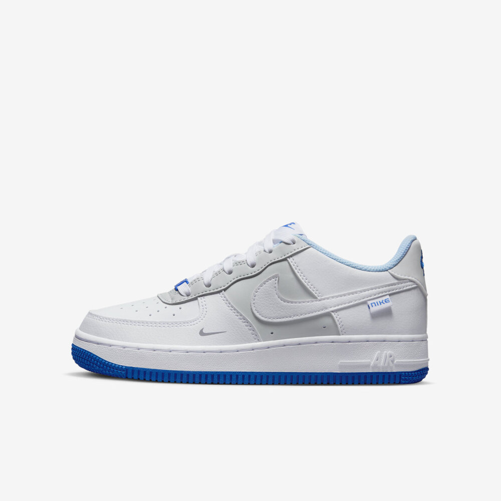 Nike Air Force 1 Lv8 GS [FB1844-111] 大童 休閒鞋 經典 皮革 反光 清新 白藍