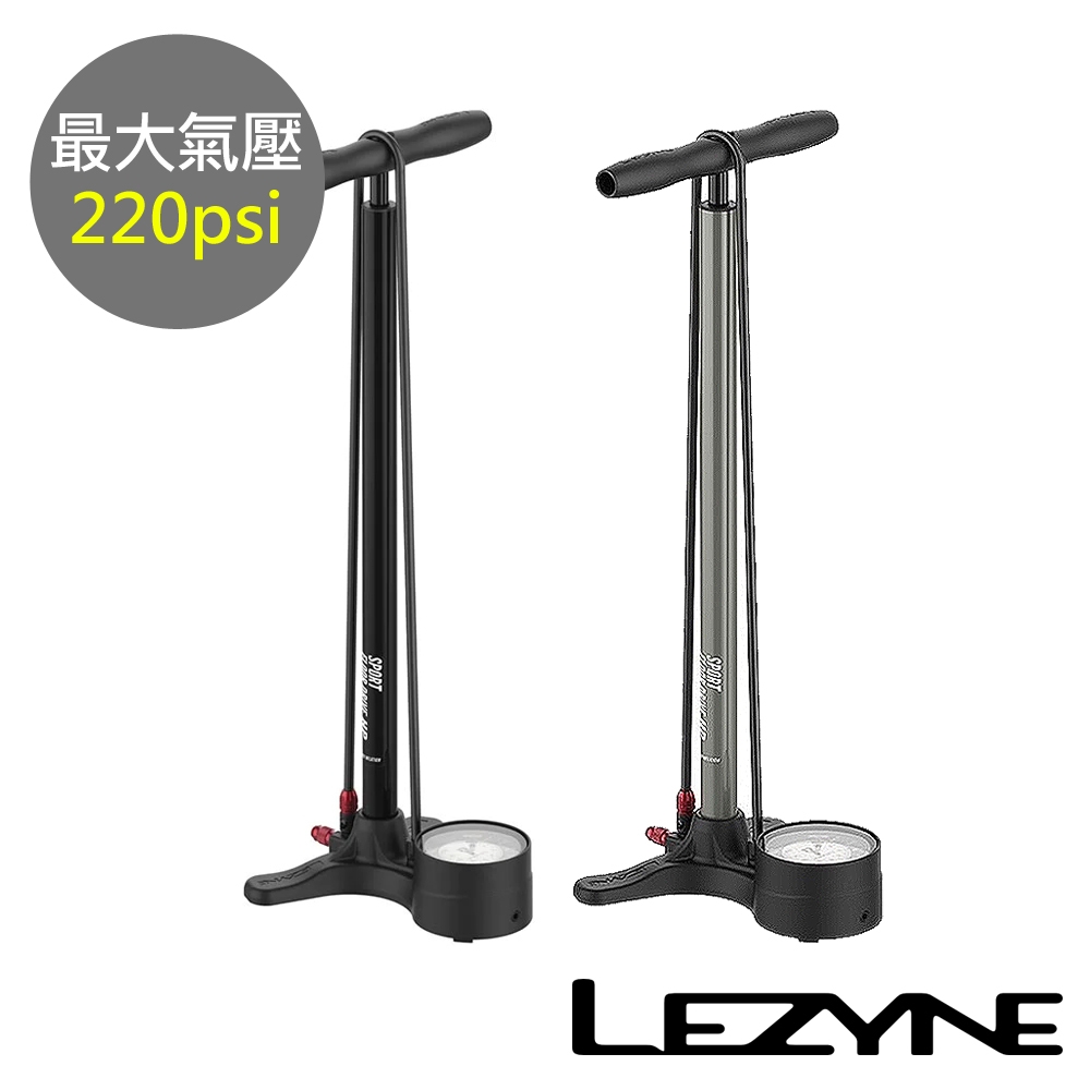 《LEZYNE》運動立地式打氣筒 220psi 美法嘴兩用 SPORT FLOOR DRIVE 3.5 直立式/灌風/灌氣/打氣/補胎